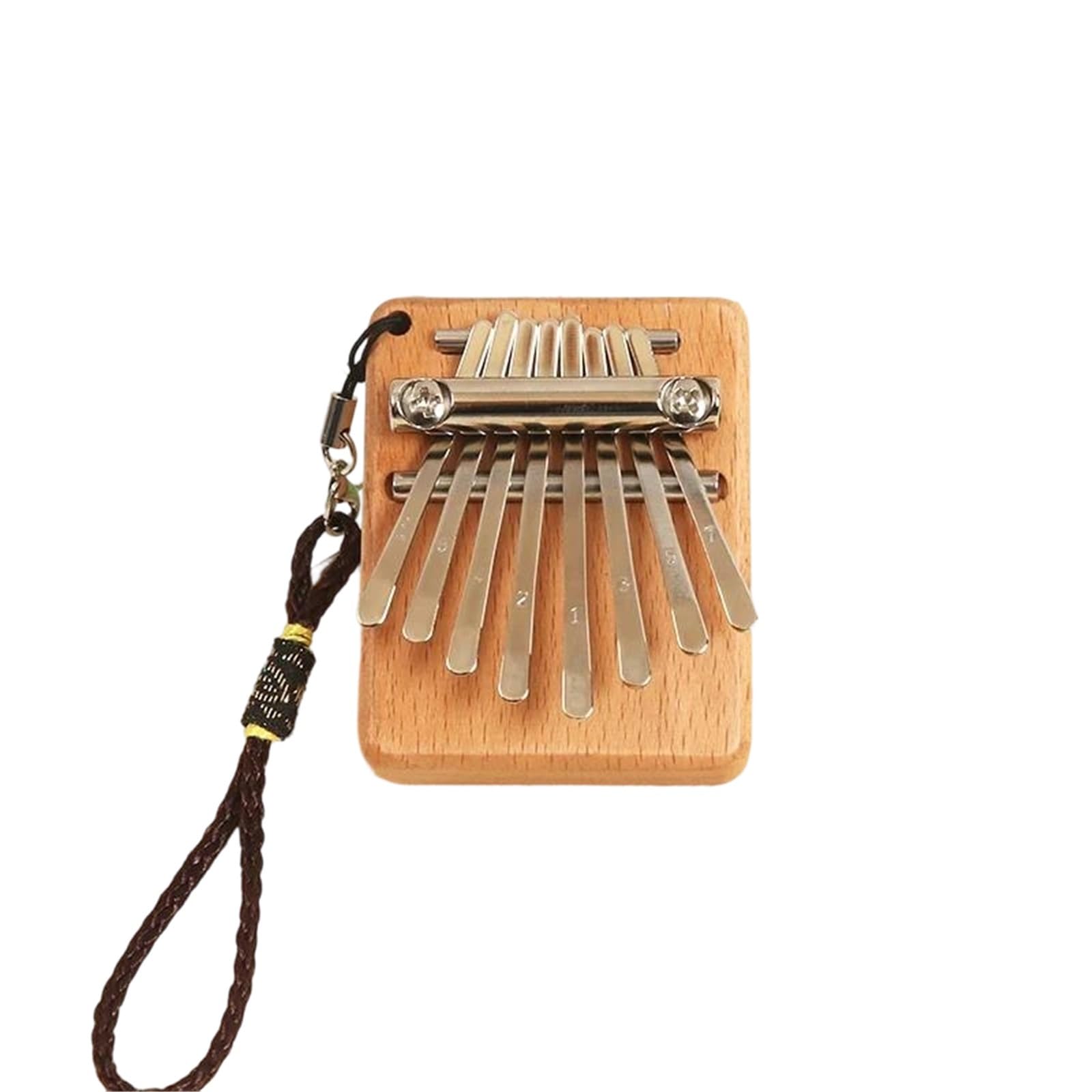 Piano De Pulgar Kalimba De 8 Teclas Accesorios De Madera De Haya Colgante