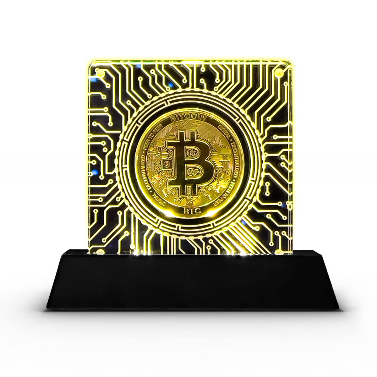 Cryptochips LED Magnetic Acrylic Crypto Coin Stand | Bitcoin, Ethereum,  Dogecoin, or Any Display Base : Amazon.sg: Home