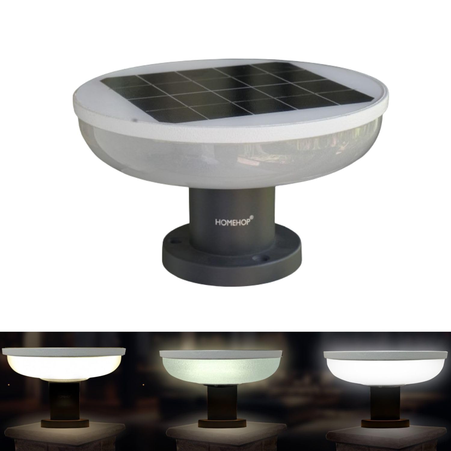 Homehop 15W Solar LED Main Gate Light for Home Outdoor Garden Waterproof Pillar Wall Lamp for Garden, Multi Colour, Round(Aluminium) (B0921D8V6B) Amazon Price History, Amazon Price Tracker