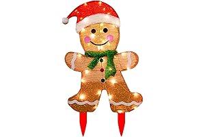 Gingerbread Christmas Decorations with LED Lights