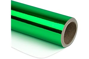 RUSPEPA Solid Green Metallic Gift Wrapping Paper - 17 Inches X 32.8 Feet