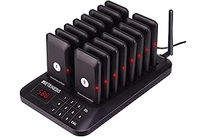 Retekess TD157 Wireless Restaurant Pager System, Pagers for Restaurants, Max 984ft Long Range Touch Keypad
