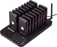 Retekess Sistema De Pager Para Restaurantes Td157, Pagers Restaurantes, Longo Alcance 984 Pés, 16 Bipes E Food Trucks, Bares, Quadras, Modo Sem Vibração