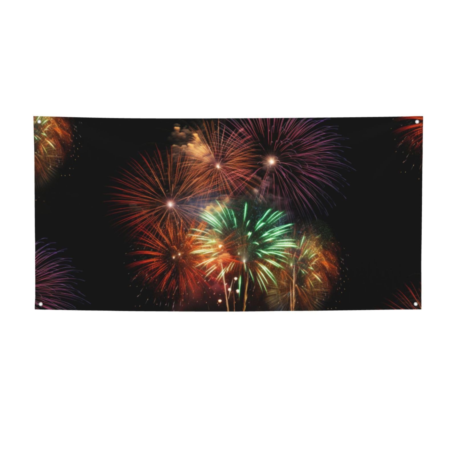 Welcome Banner Splendid fireworks Party Flag Photography Backdrop Birthday Background Wall Decor Sign 71 x 35 Inch Photo Props Banner and Sign Flag for Fence Garden Indoor Outdoor Decor Medium
