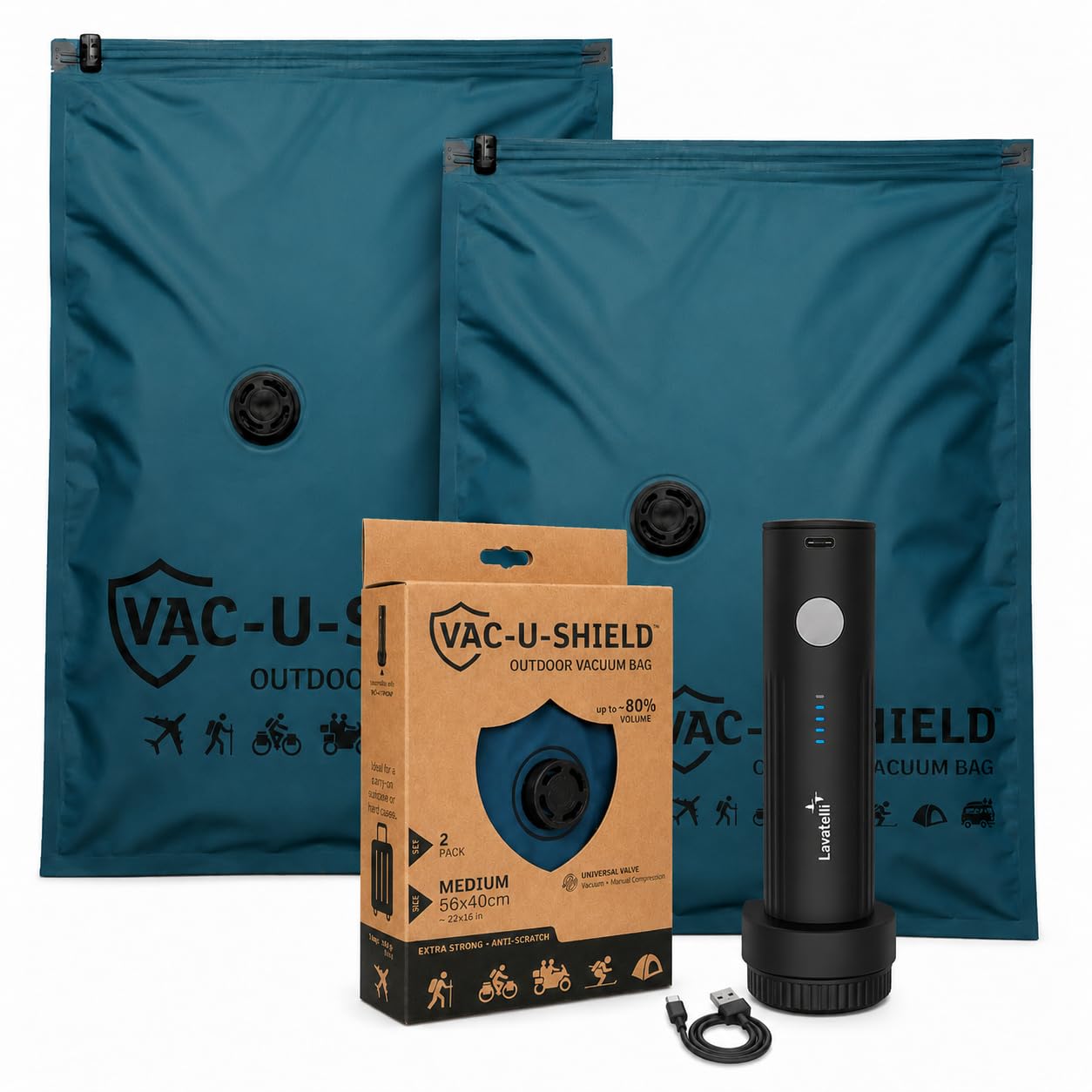 Bolsas de vacío Vac-U-Shield: protege tu ropa sin espacio en la mochila de viaje