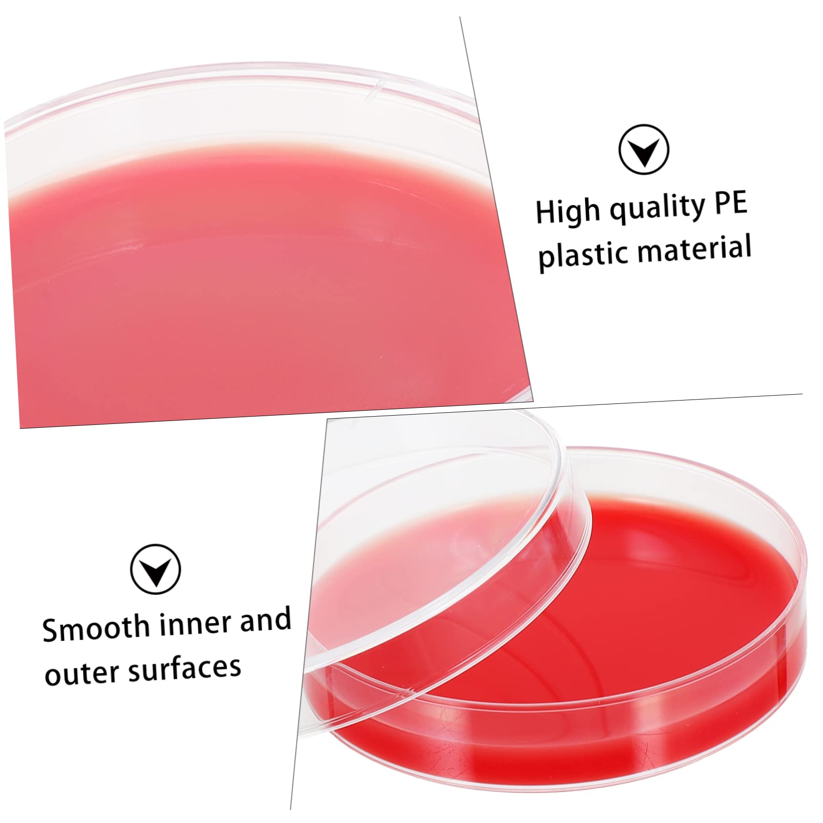 ULTECHNOVO 20pièces Plaques De Pétri Agar De Milieu De Culture Pour Laboratoire Résistantes Aux Chocs Et Faciles à Utiliser Idéales Pour Institutions Médicales Et Scientifiques