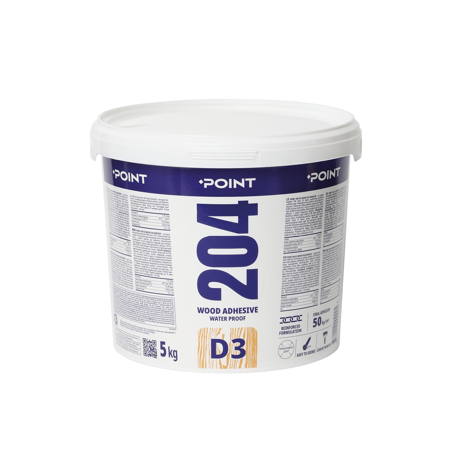 Colla per legno – Forte colla D3 Pva 5 kg – colla per legno ultra forte resistente all'acqua per mobili legno duro compensato Mdf & altro – colla per