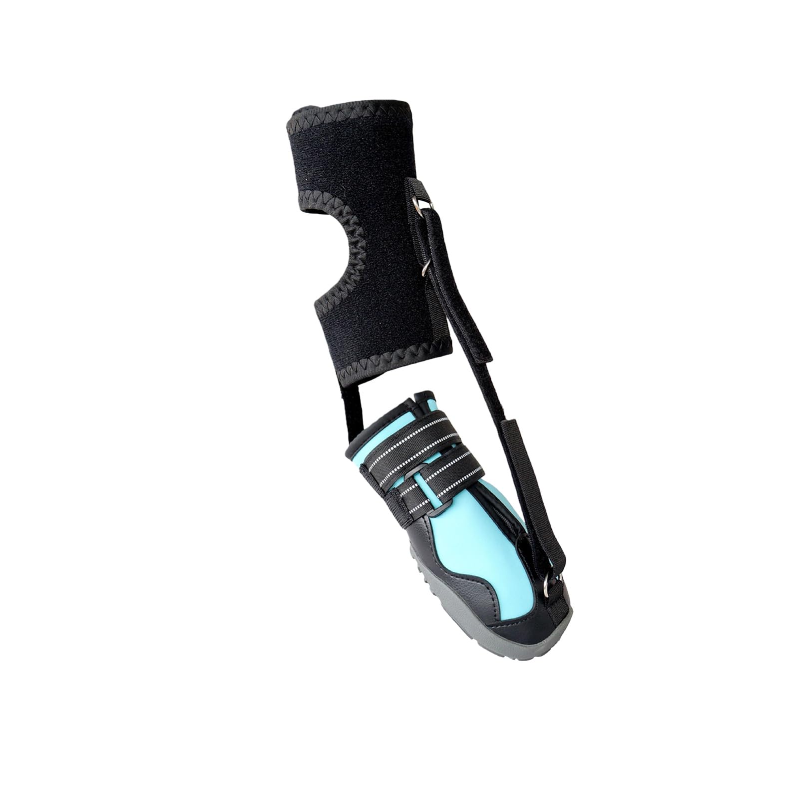 Reoyloep Dog Shoes Drops Foot Brace with Reel for Dogs with Feet Issue,Improving Walking Not Knuckling Boot Brace Black Blue S