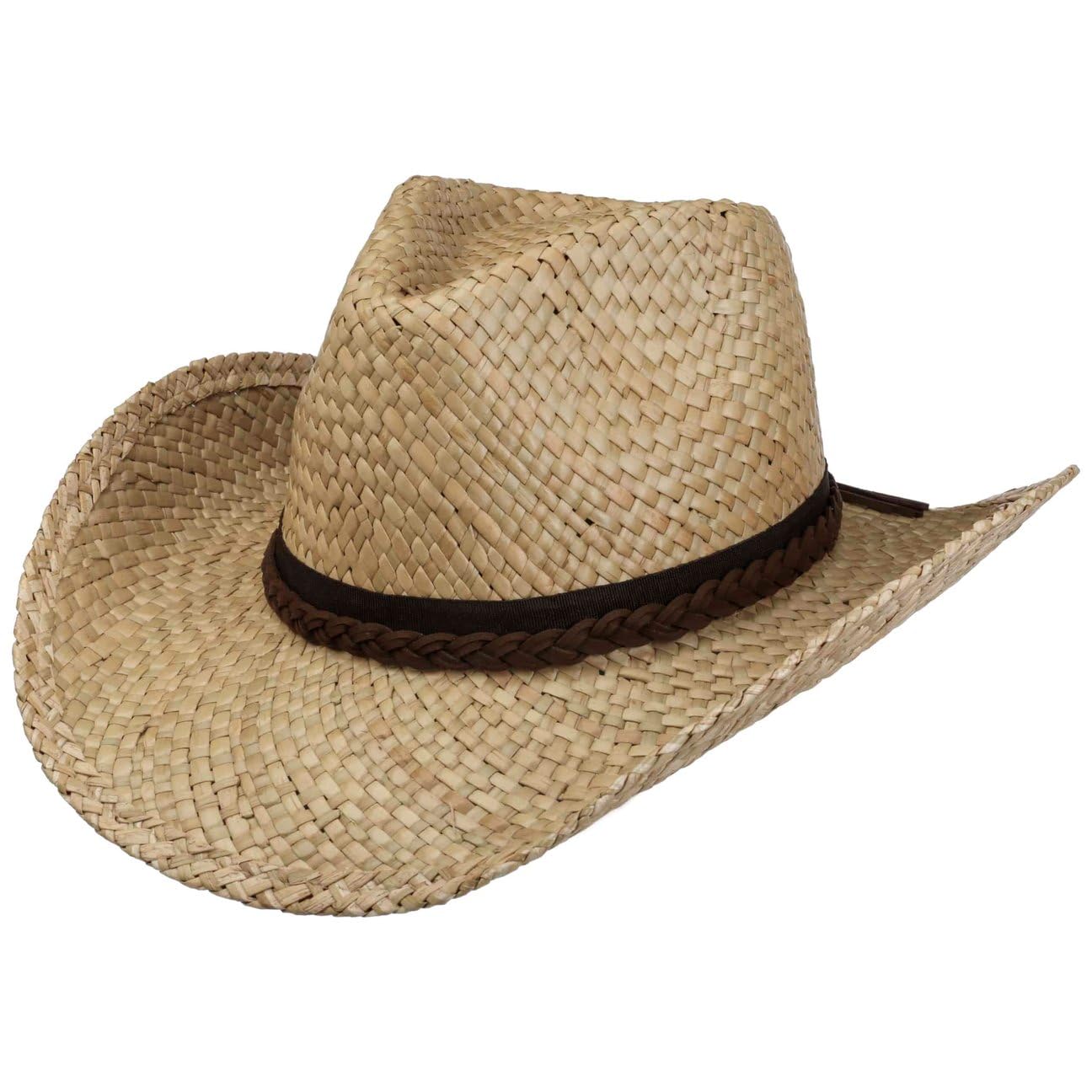 LIPODO Palmhurst Cappello da Cowboy Western Paglia Fascia in Similpelle Unisex Primavera Estate