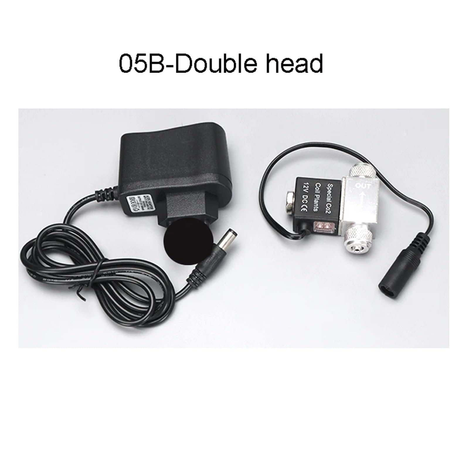 Électrovanne d'aquarium, régulateur de CO2, accessoires d'aquarium, électrovanne magnétique basse température for aquarium, DC12V(Double head)