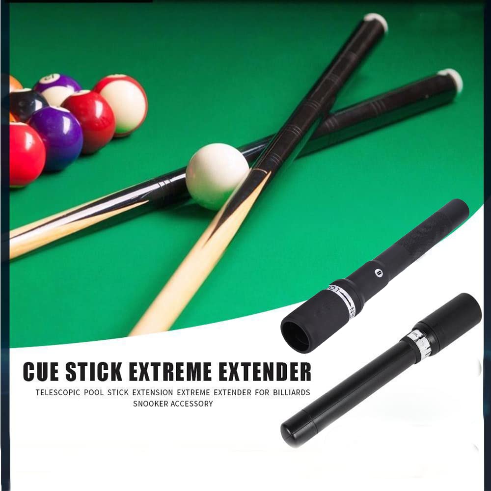 Rallonge Télescopique Pour Queue De Billard - Fibre De Carbone - Noir/vert - Neuf