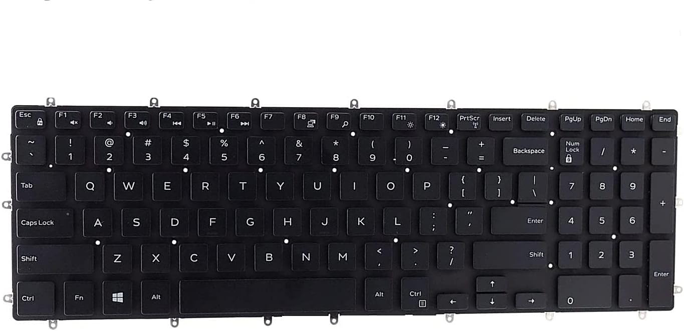GIVWIZD Laptop Replacement US Layout NonBacklit Keyboard for Dell