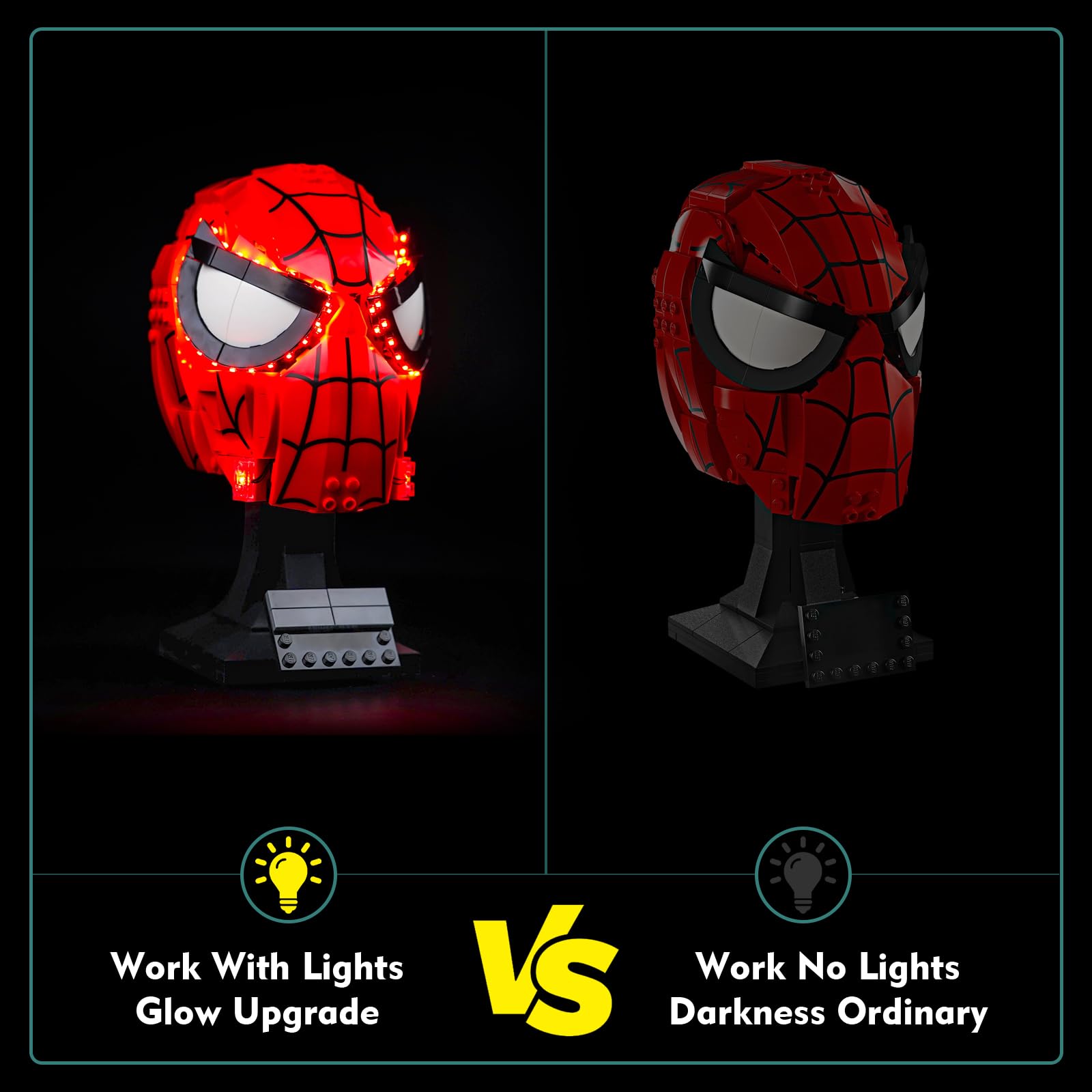 Light Kit for Lego Spider-Man's Mask, Lighting Set for Lego 76285 Marvel Spider-Man's Mask, Not Include Models - Image 3