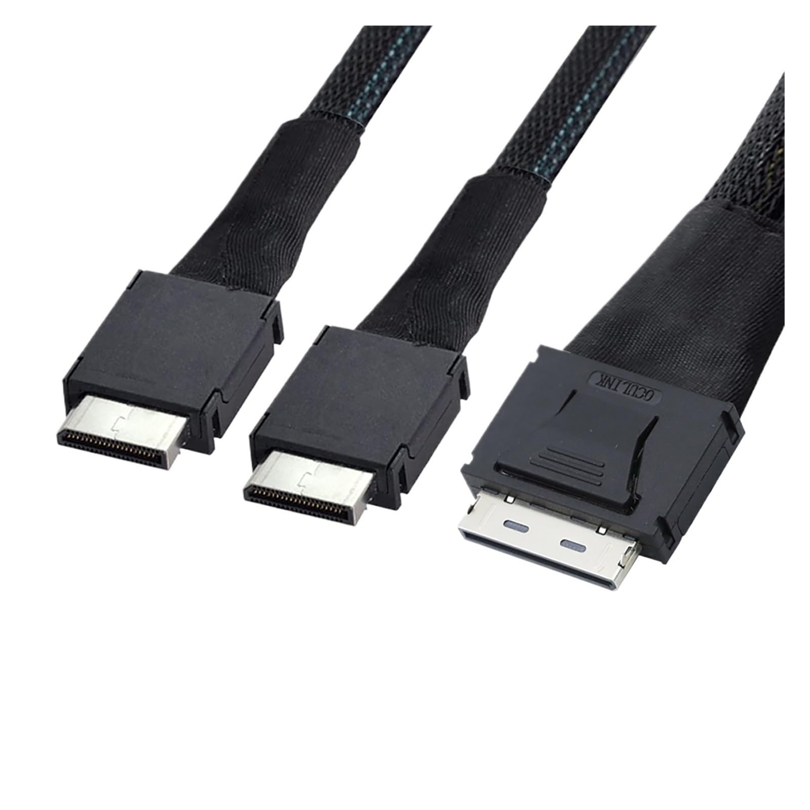 ZHANGLH - Cable activo de datos PCI-E Ultraport Oculink PCIe PCI-Express SFF-8611 8i a Dual 2X Oculink SFF-8611 4i PCI-Express Cable