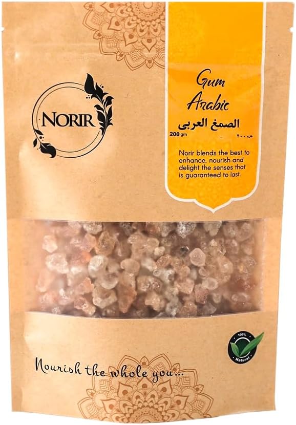 – Norir Natural Gum Arabic (Acacia Gum) | Pure & Soluble Prebiotic Fiber | Supports Digestion, Weight Management & Heart Health | 200 g Pack