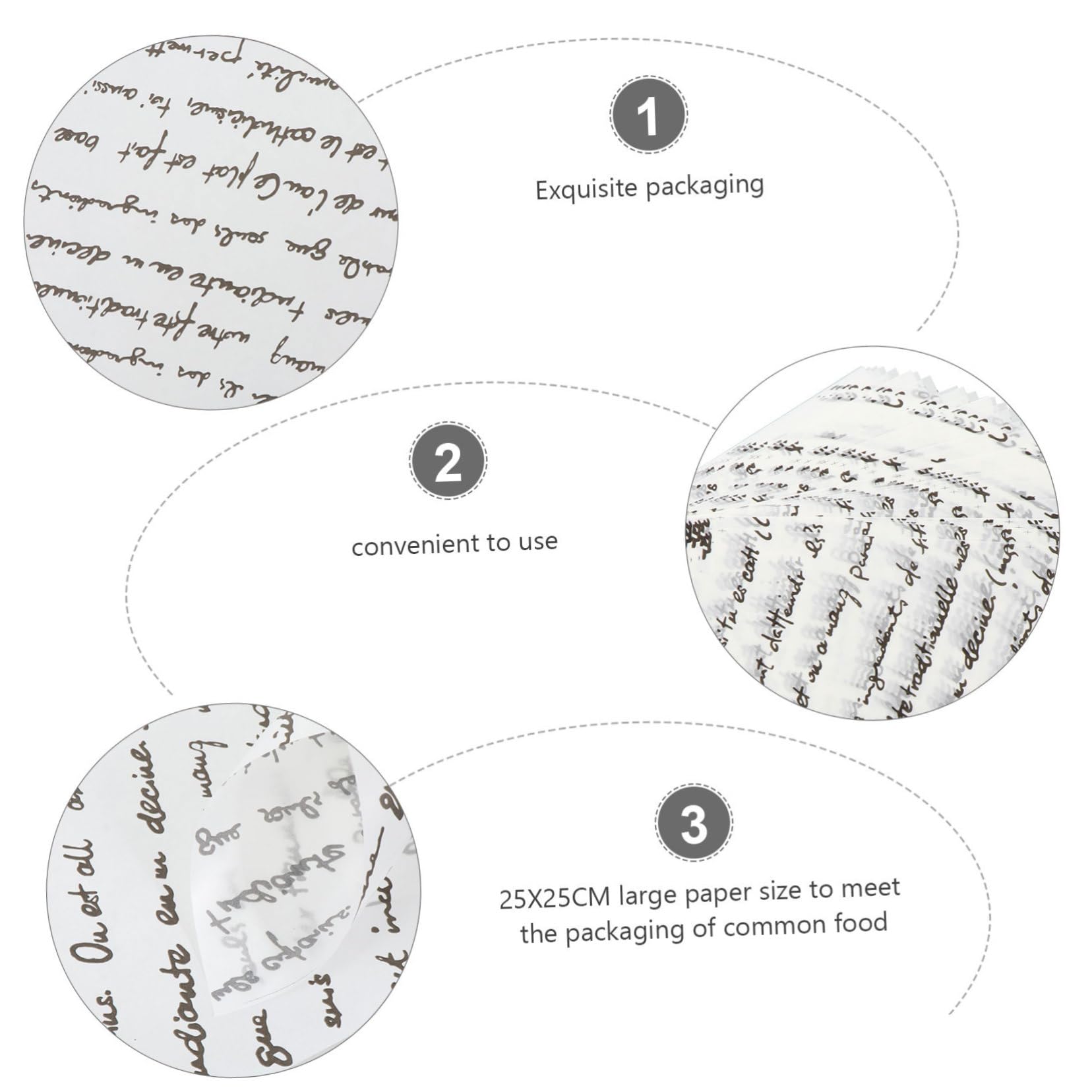 Unomor Food Wrapping Paper Craftsmanship Retro Printed for Mini Newspapers Crafts