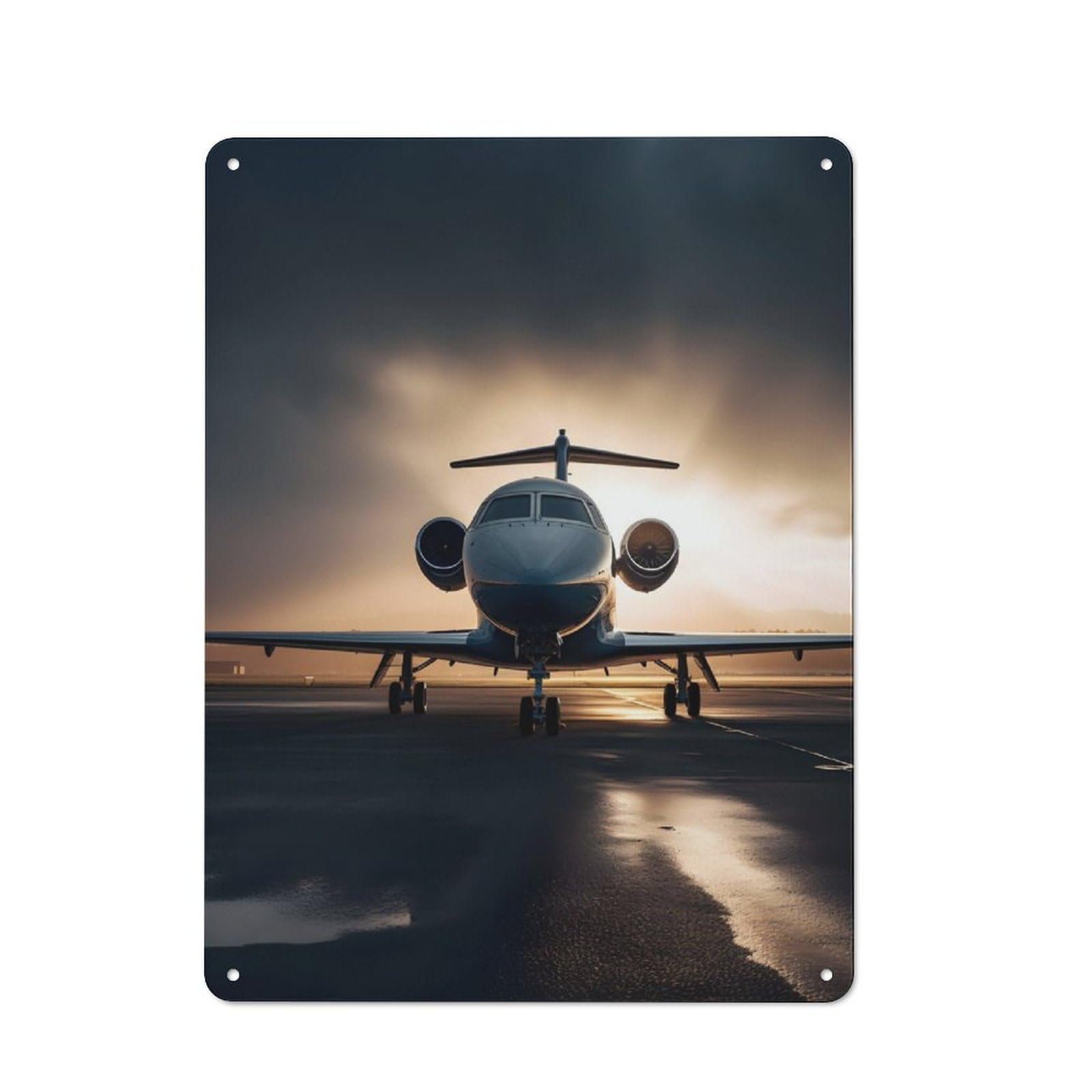 Junmoney Private Business Jet Rustic Metal Sign 40X30cm For Kitchen Or Home Bar, Gift For Kitchen Decor Lovers During The Christmas Season