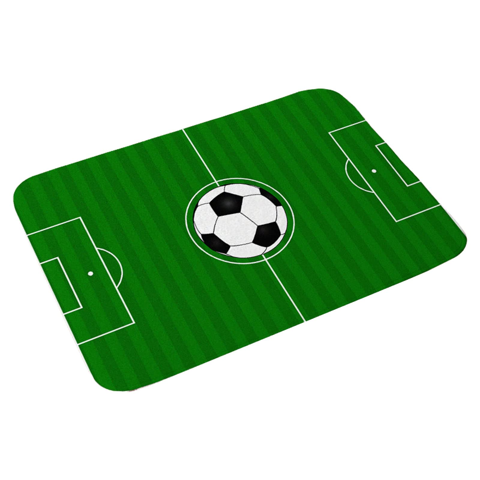 Kalttoy Boys B Anti-Skid Entryway Doormat Edroom Football Field Ground Themed Floor Mat Carpets Edside Home Decor Room Floor Mats Football Field Carpet For