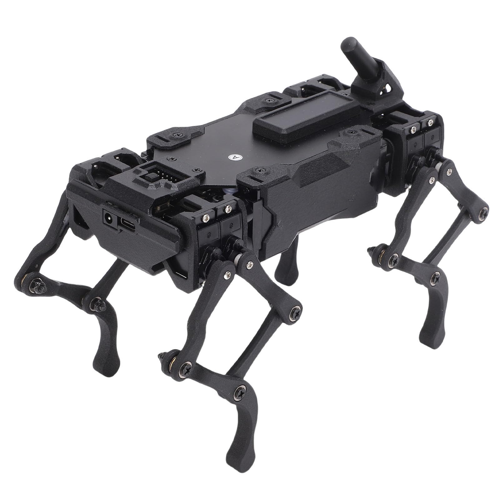 Cryfokt Cane Robot Quadrupede, Struttura della Gamba a Collegamento Multiplo 12 DOF Servi con Feedback in Tempo Reale Kit Robot Educativo STEM, Cane AI con Fotocamera Grandangolare da 5 MP a 160 Gradi