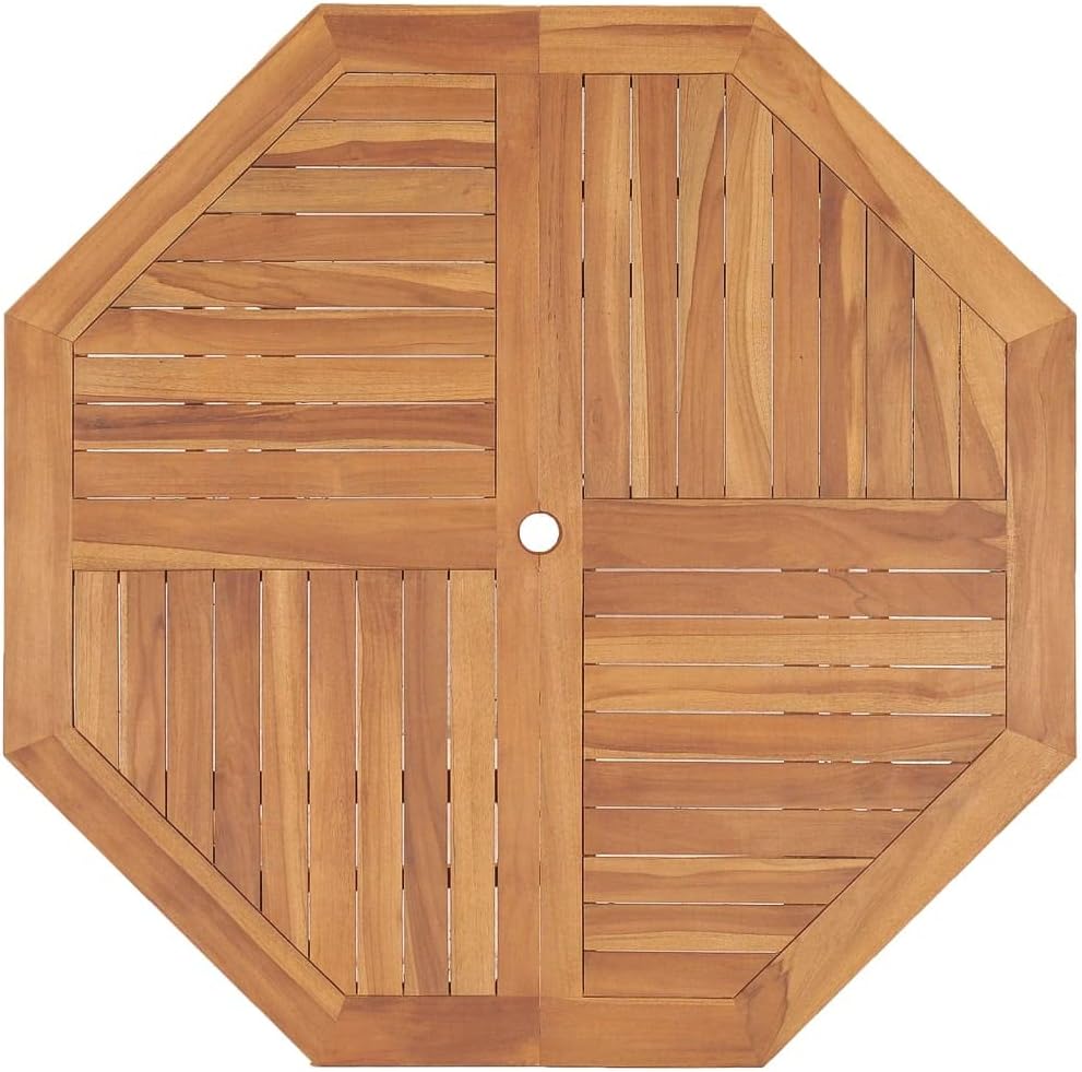 Patio Dining Table,Outdoor Coffee Table,Patio Bistro Table,Features 4 Direction Slats Design,Weather-Resistant,Suitable for Both Indoor and Outdoor use, 43.3"x43.3"x29.5" Solid Wood Teak