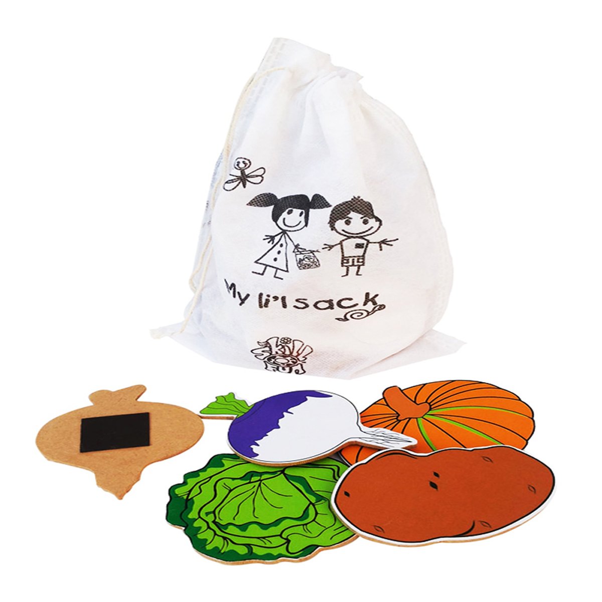 Skillofun Magnetic Cutouts - Vibrant Wooden Vegetables, Educational Non-Toxic Play Set for Kids | Engages Children in Creative Fun & Vegetable Recognition - Set of 10 (B011BUSORI) Amazon Price History, Amazon Price Tracker