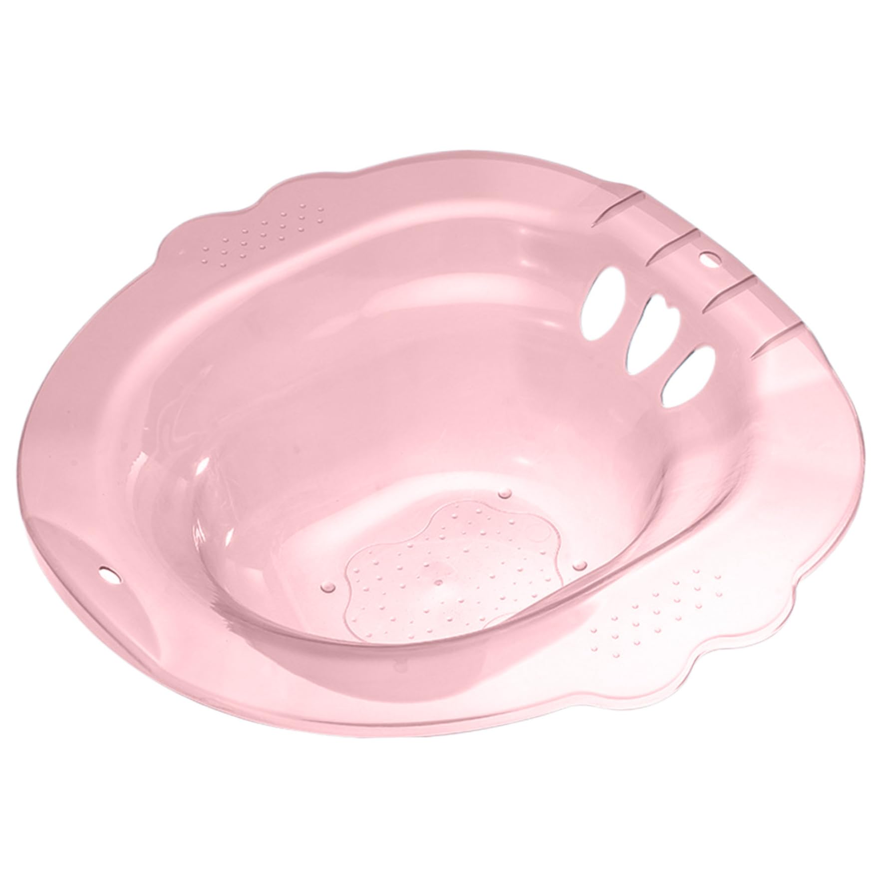 Baño Sitz para el inodoro, sobre el baño Sitz Bath para hemorroides, bidé portátil anti-superflujo con agujeros de drenaje, baños de sitz para hemorroides cuidados privados posparto (rosa)