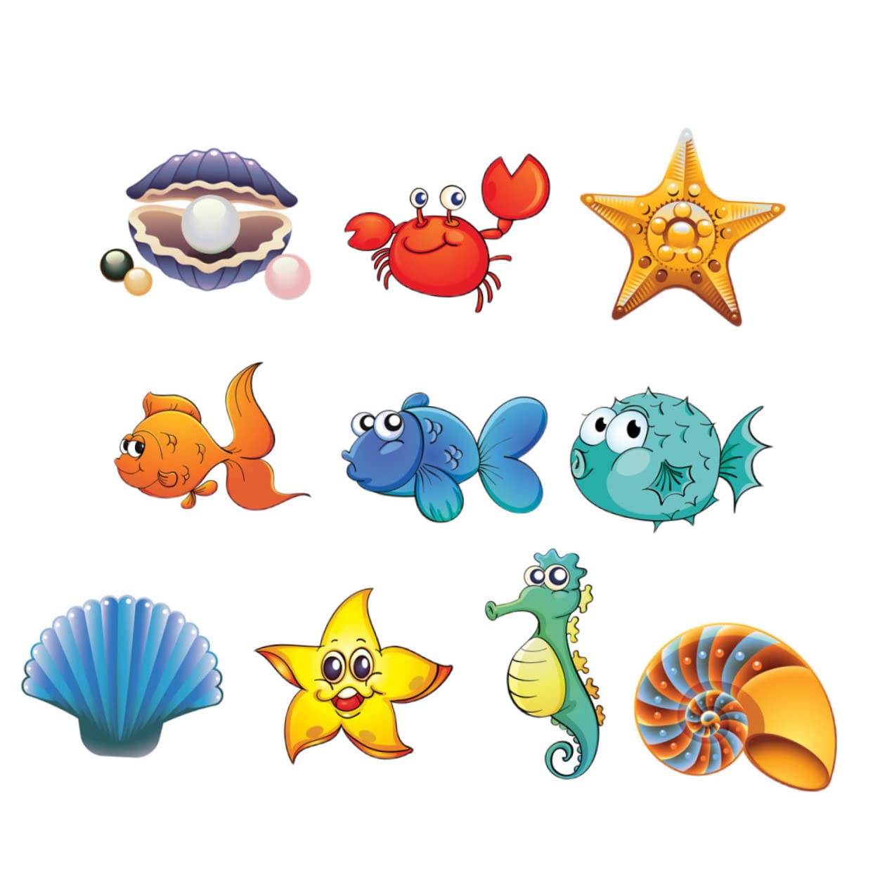 Toyvian 4juegos Pegatinas Antideslizantes De Baño para Adhesivos Impermeables De Vida Marina para Bañera Decoración Divertida y Segura para Baño De Autoadhesivo