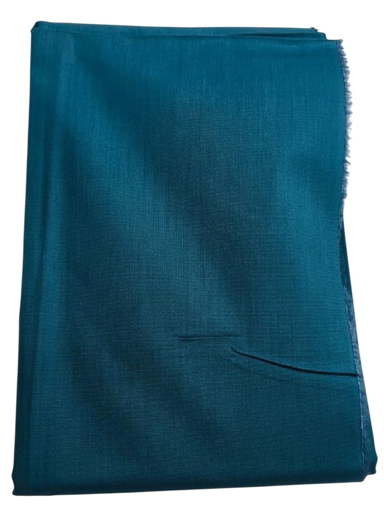 Birla Century Cotton Linen Shirt Fabric, Teal, Unstitched 1.60 Meter, Soft Breathable Lightweight, Formal Casual Wear-image-49