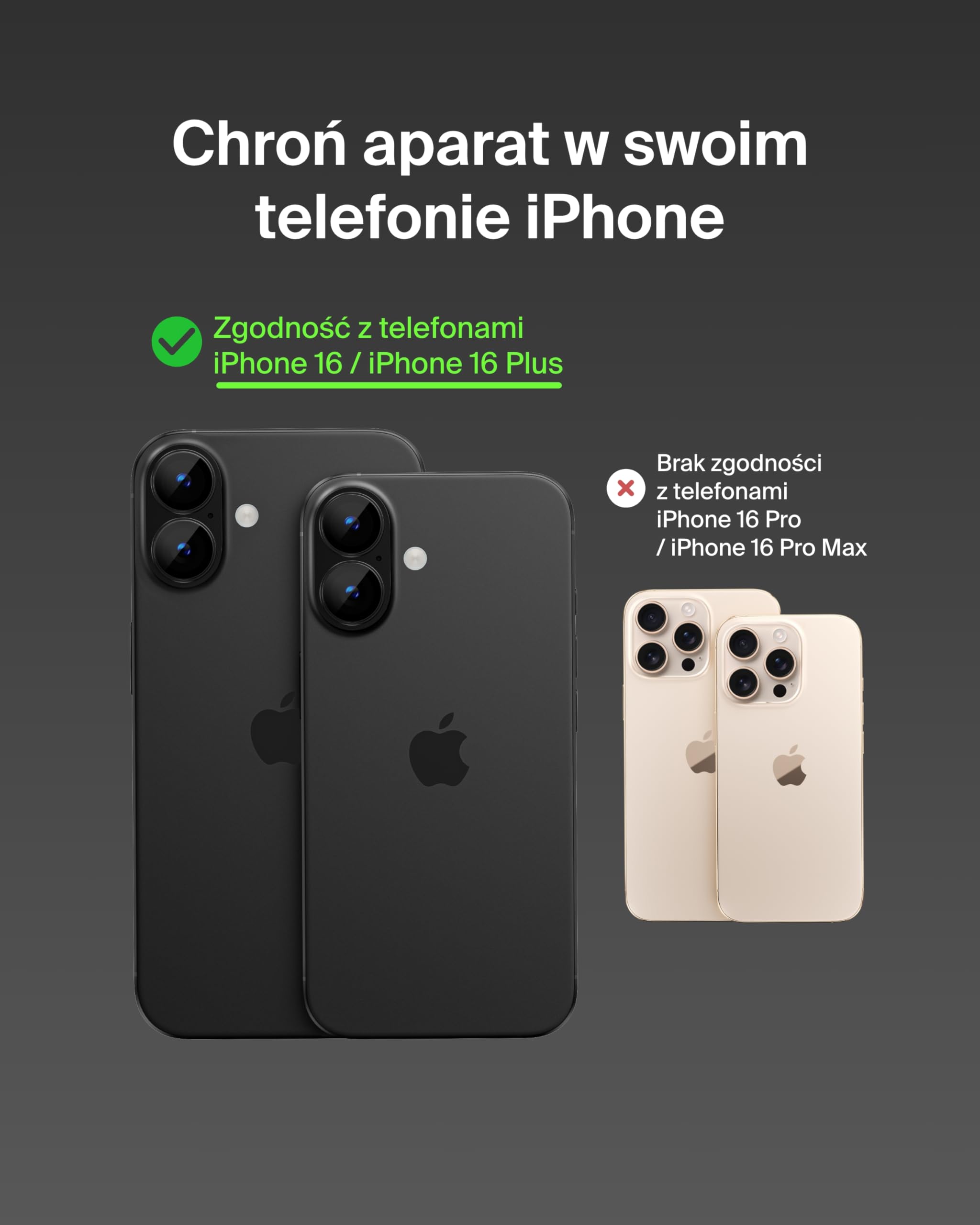 Belkin ScreenForce TemperedGlass Szkło Ochronne na obiektyw aparatu do telefonów Apple iPhone 17, 16 i iPhone 16 Plus – zgodne z etui Szkło Ochronne na obiektyw, akcesoria Apple iPhone (2 szt.)