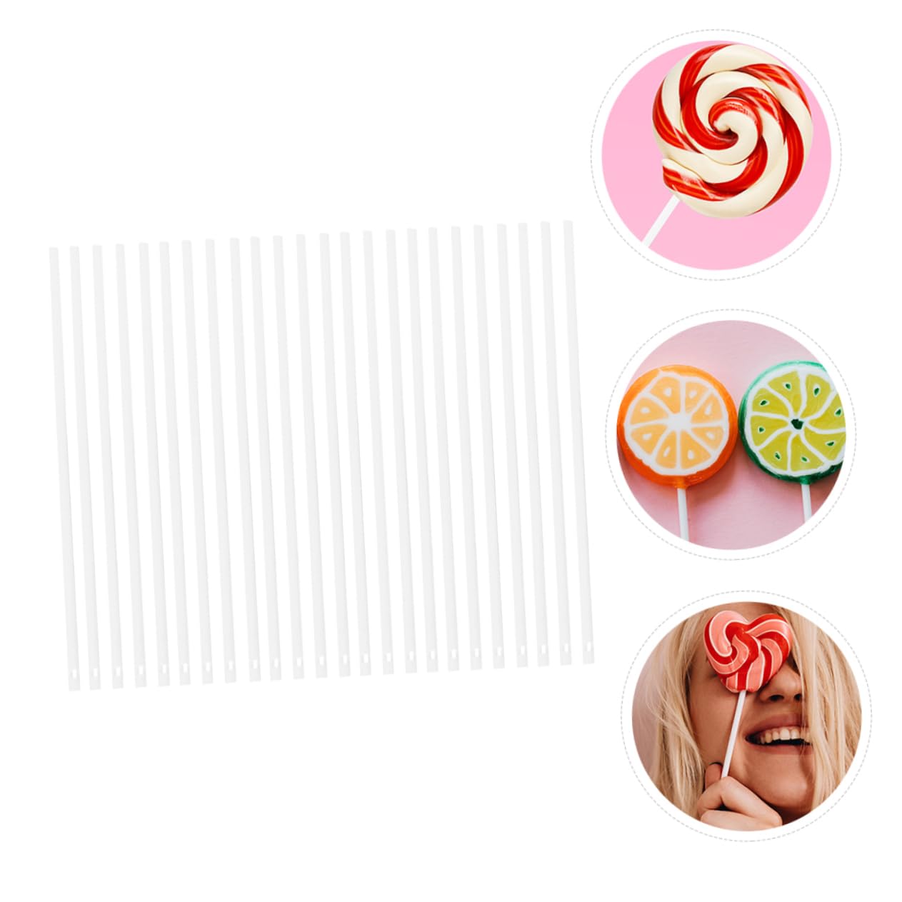 SOLUSTRE 100pcs DIY Candy Plastic Sticks Rugged Candy Bars for Lollipops for Weddings Parties Versatile Treat Making Supplies