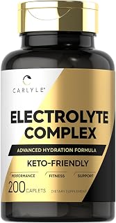 Carlyle Hydration Electrolytes | 200 Tablets | Advanced Athlete Formula | Vegetarian | Keto-Friendly | Non-GMO, Gluten Free Supplement