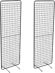 Kit 2 Expositor De Chão Biombo Tela Aramada Preto Para Lojas