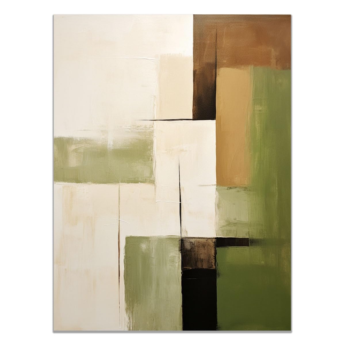 TZKRWRH Cuadros Lienzo Decorativos Patrón Abstracto Ajedrezado Lienzos Moderno Wall Art Prints Decor Canvas Imágenes Cuadro Decoracion Salon Baño Dormitorio（Green 33-80x120cm Sin marco