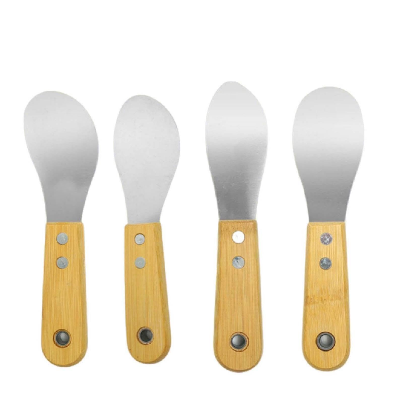 CALANDIS 4 Pieces Glue with Teardrop Stainless Steel with Bamboo Handle Handheld Sealant Remover for Home Improvers, Glass Work, Home Renovation-image-41