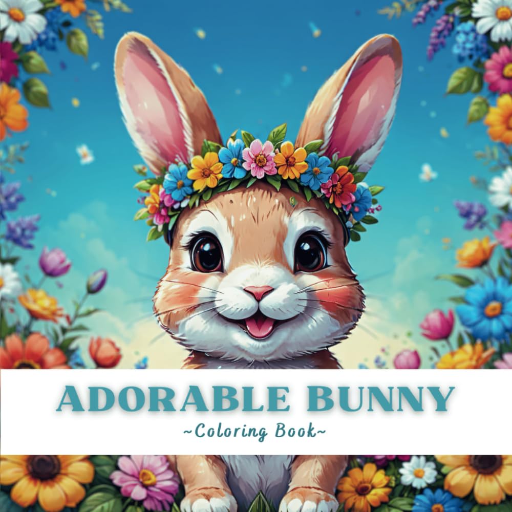 Adorable Bunny Coloring Book: A Cute Bunny coloring book For Adults & Kids, With 40 Adorable Illustrations.