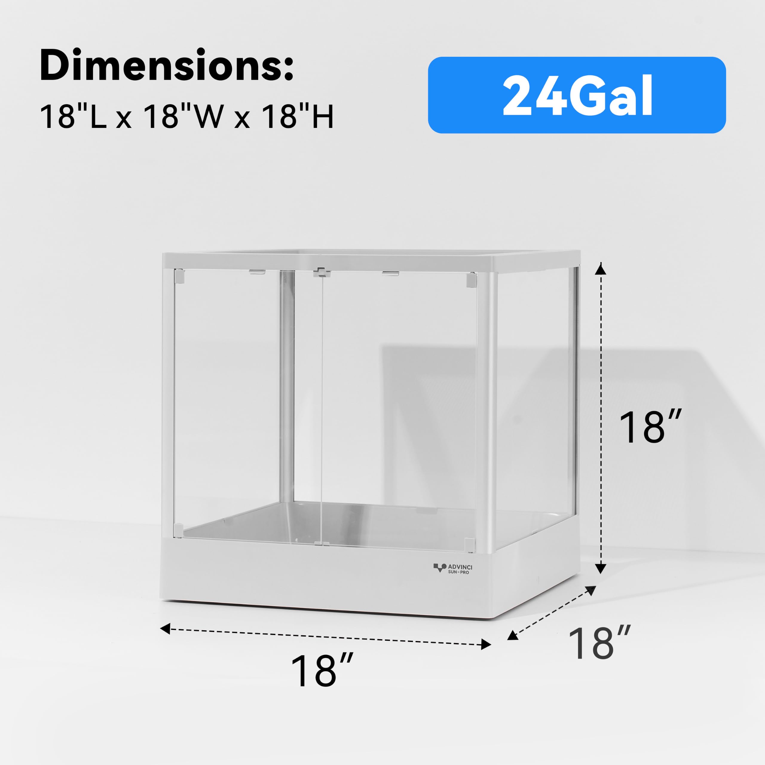 Amazon | ADVINCI 爬虫類飼育ケージ 45×45×45cm 91L 強化ガラス完全