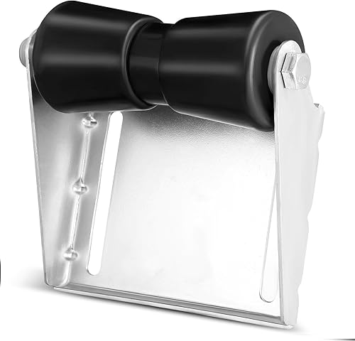 Gisafai Kit de montaje de rodillo de quilla de 8 pulgadas con eje de rodillo y soporte de acero para remolque de barco, piezas y accesorios para