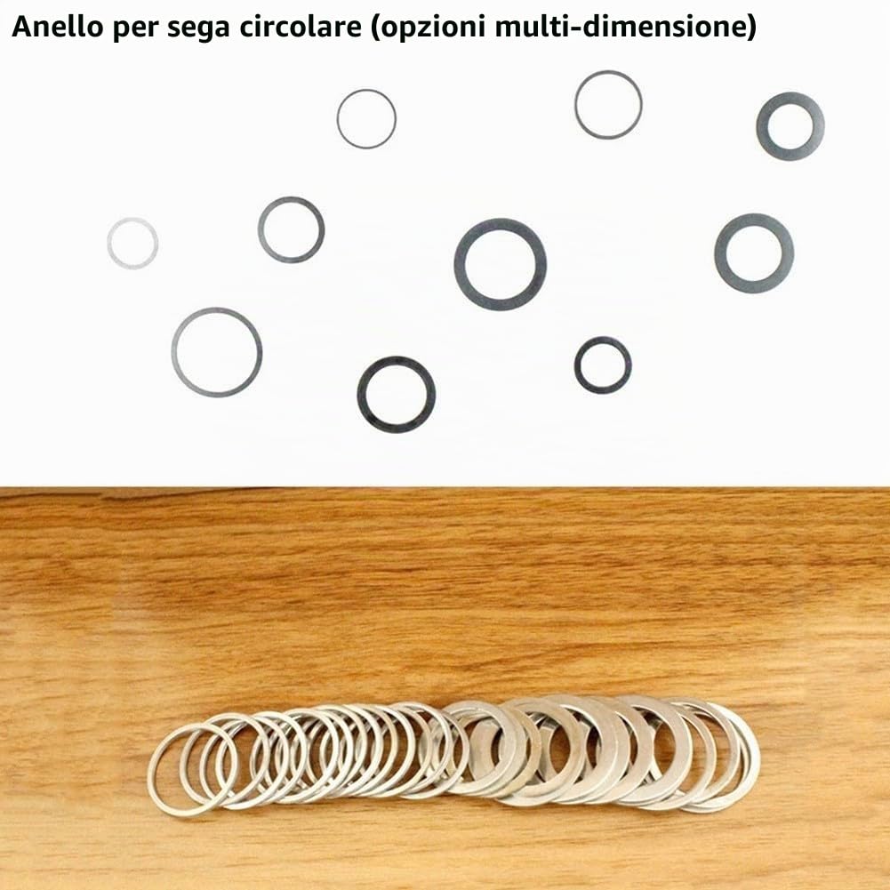 10 anelli di conversione circolari per sega, anelli di riduzione per lame diverse (22-20 mm)