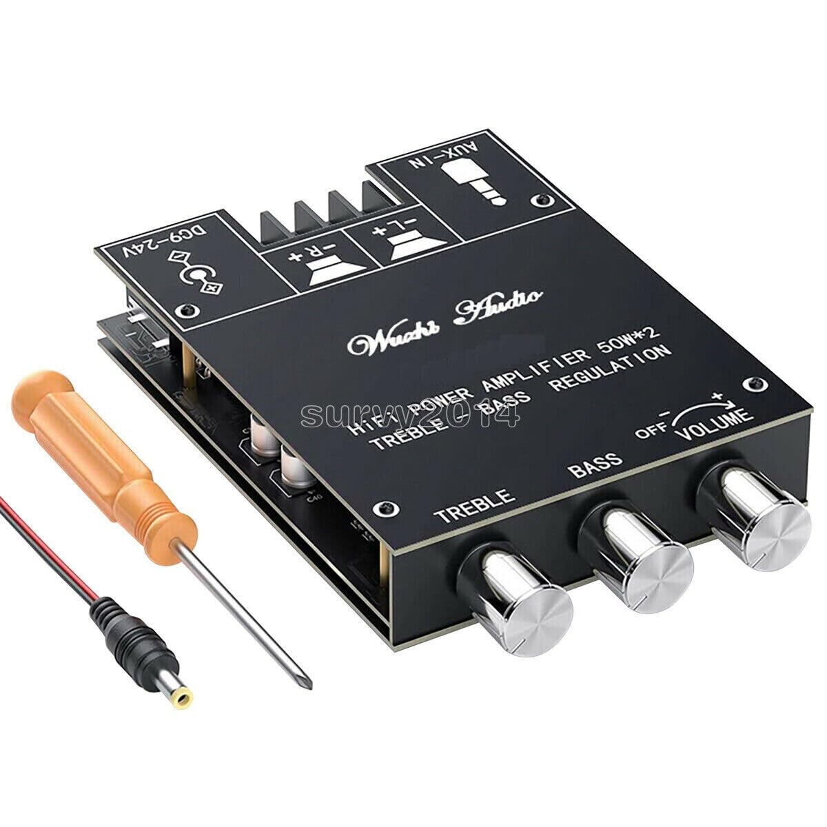Ducduongshop Tool Part for TPA3116 Stereo o Power Amplifier Board Treble-BASS Tone 50W*2