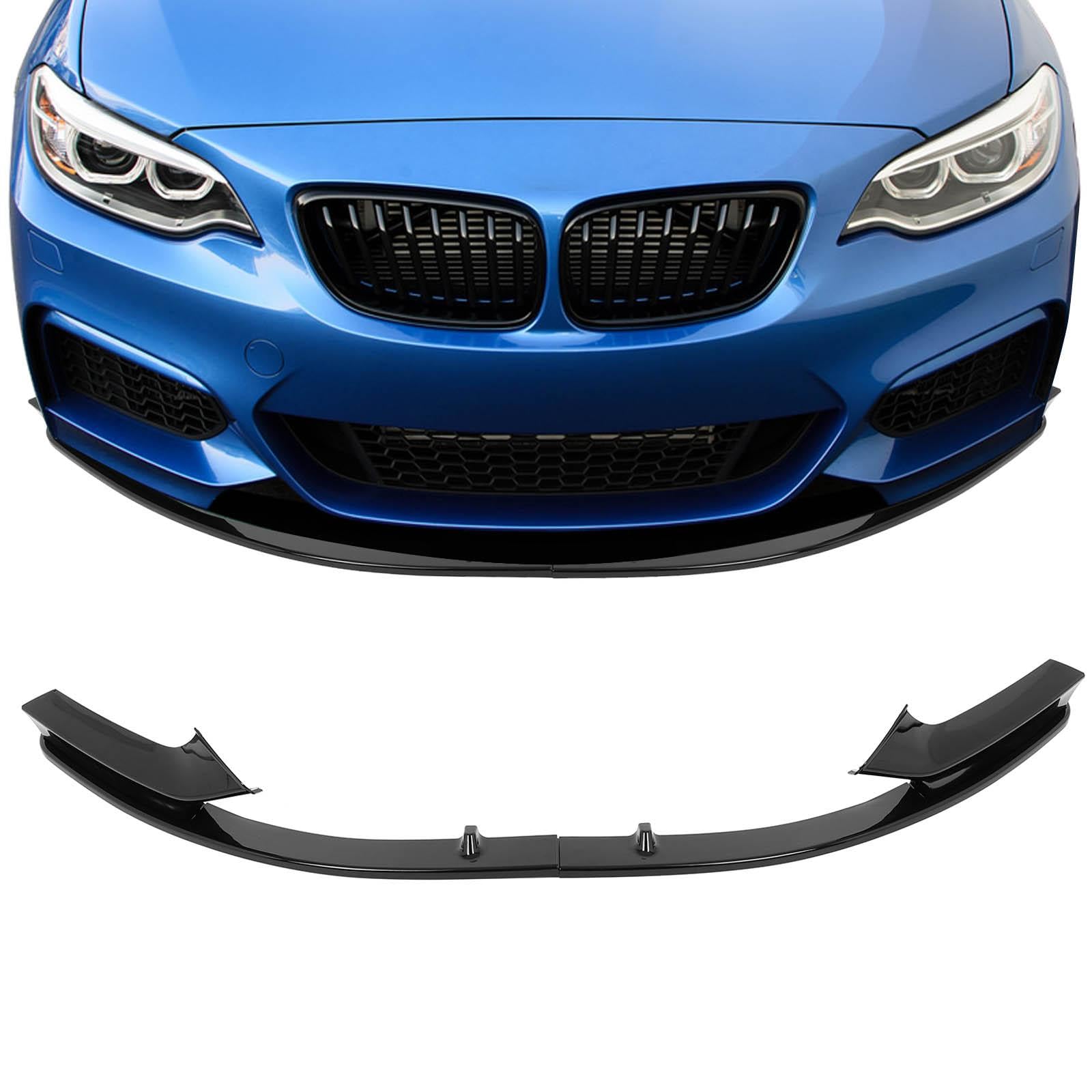 SCITOO Plastic Front Lip Spoiler fits for 2014-2021 for BMW for F22 2 Series M Sport Bumper Glossy Black Front Bumper Lip