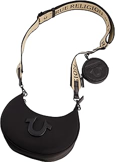 Women's Shoulder Bag, Mini Crescent Hobo Handbag with Adjustable Crossbody Strap and Coin Purse, Black