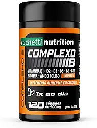 Complexo B com 120 Cápsulas Vitaminas B1 B2 B3 B5 B6 B12 Biotina Ácido Fólico Inositol
