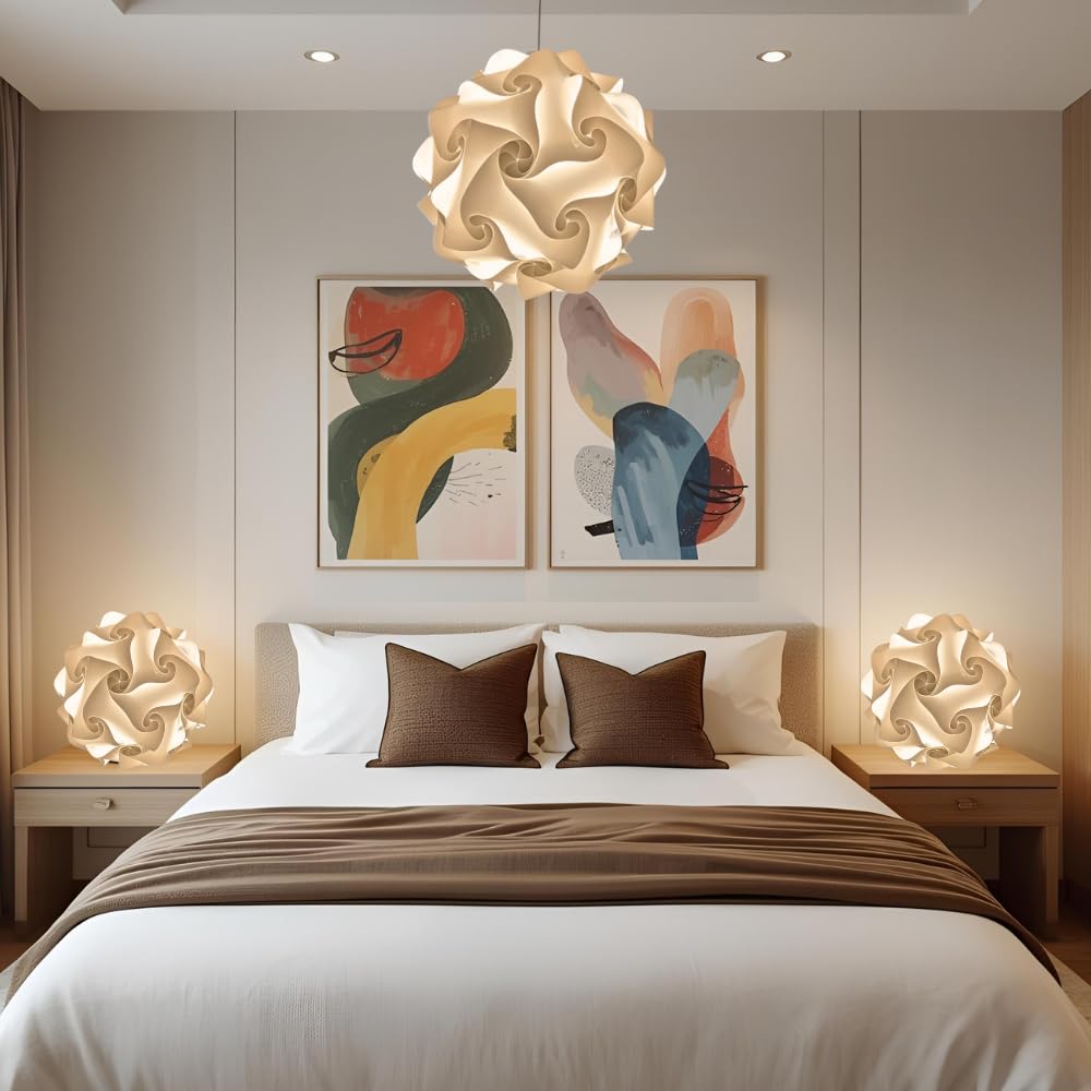 Lampadesign Lampada da comodino camera da letto Abat jour moderna tavolino tavolo soggiorno scrivania FIOCCO Sfera diametro 23 cm Lampade Lumi comodini Lampadine a Led E27 Luce calda soft lettura