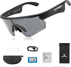 ROCKBROS Bluetooth Cycling Glasses Polarized Smart Glasses for Men and Women Open Ear Sound for MTB Road Bike Climbing Fishing Running