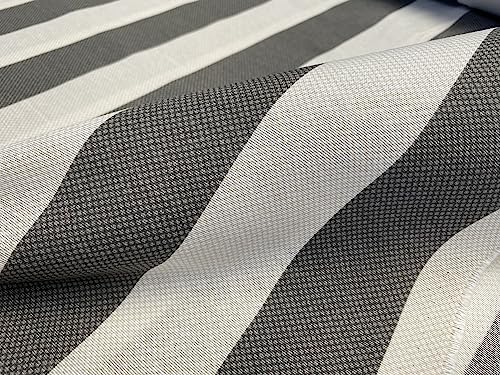 Honeycomb Marine Striped Fabric Home Decor Furnishing Stripe Curtain Upholstery Dressmaking Material 140cm Wide (Grey, 1 Metre) - Image 2