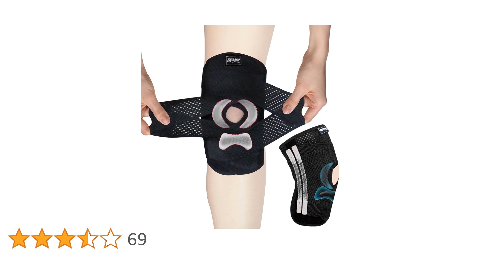 Amazon.co.jp: MIRAKO 日本の商店 通気性 ひざ 膝 サポーター