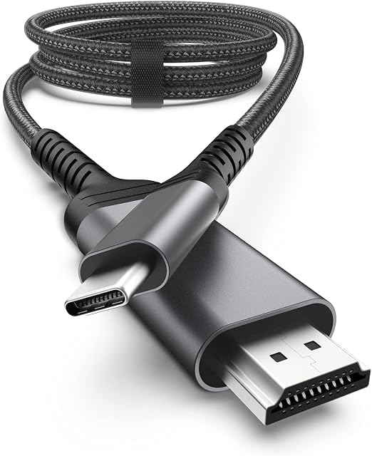 nonda USB C to HDMI Cable, 6.6ft 4K@60Hz Type C to HDMI 2.0 Cable [Thunderbolt 3 Compatible] for MacBook Pro 2020/2019, MacBook Air/iPad Pro 2020, Surface Book 2, Galaxy S20, and Other Type-C Devices