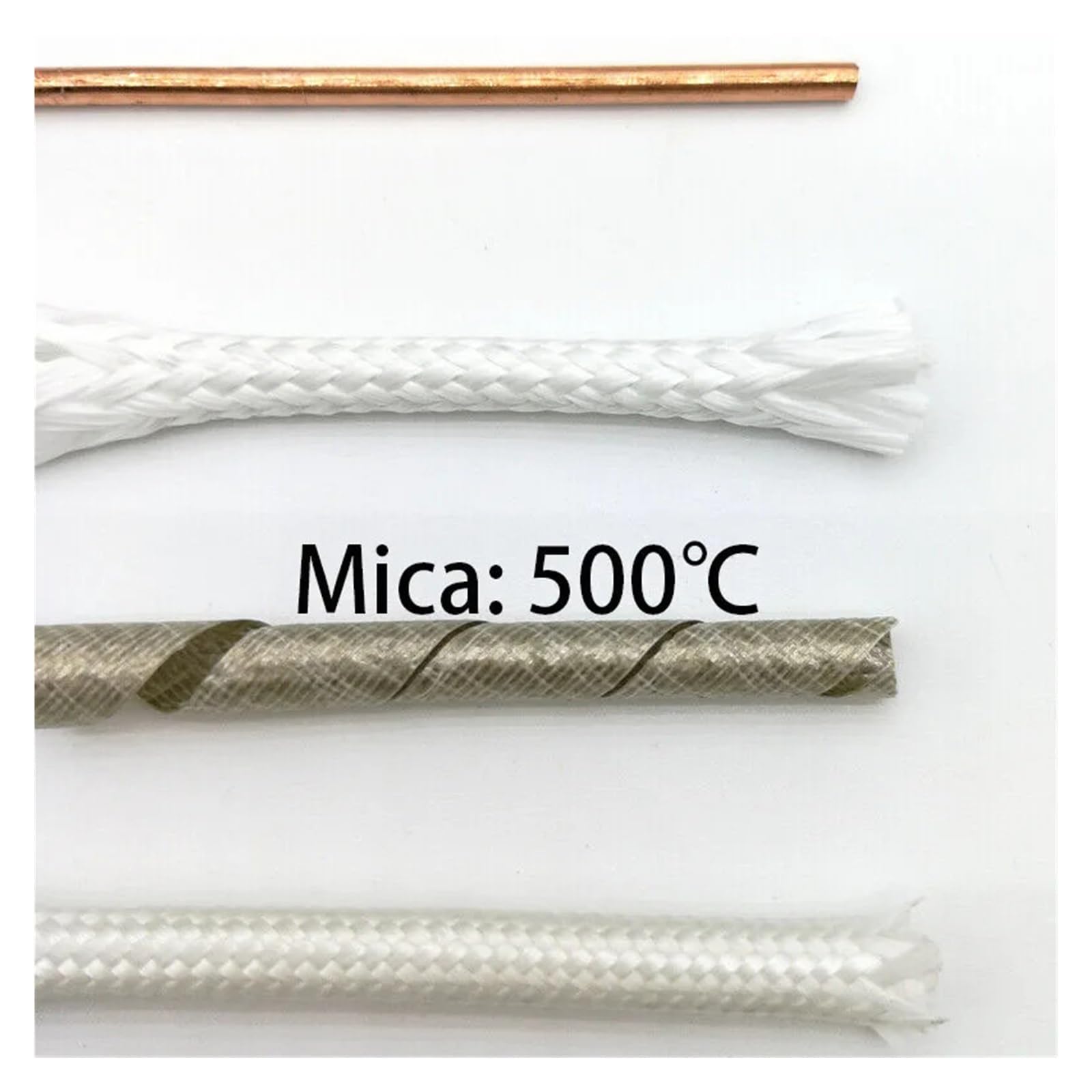Cable eléctrico resistente a altas temperaturas, Rollo de 95 m alambre cobre trenzado nicrom mica/silicona alta temperatura 9-15 AWG(Mica 500 C,13AWG 2.5mm2)