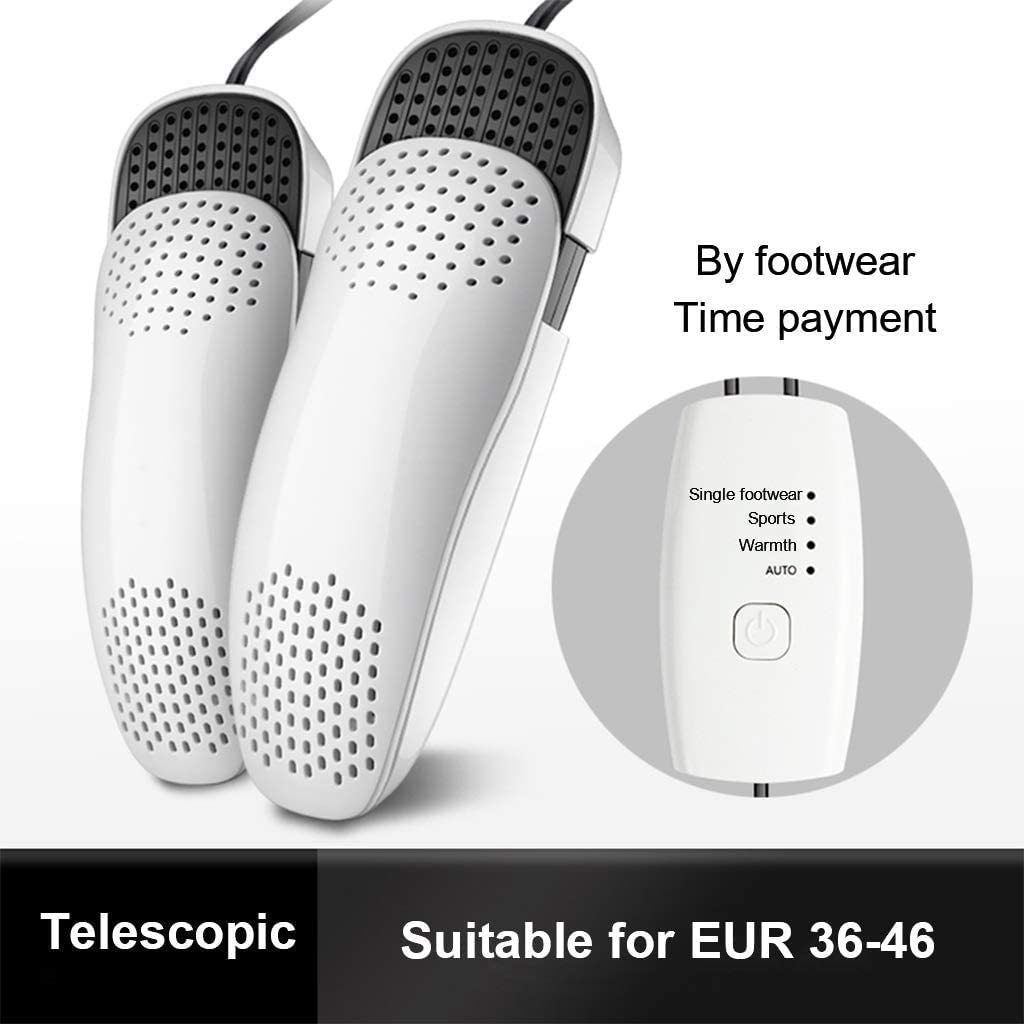 Asciugascarpe Asciugascarponi con timer Asciugascarpe elettrico con riscaldatore Asciugapiedi Deodoranti portatili per scarpe Sneaker Asciuga scarponi Asciugatura domestica invernale Caldo 360