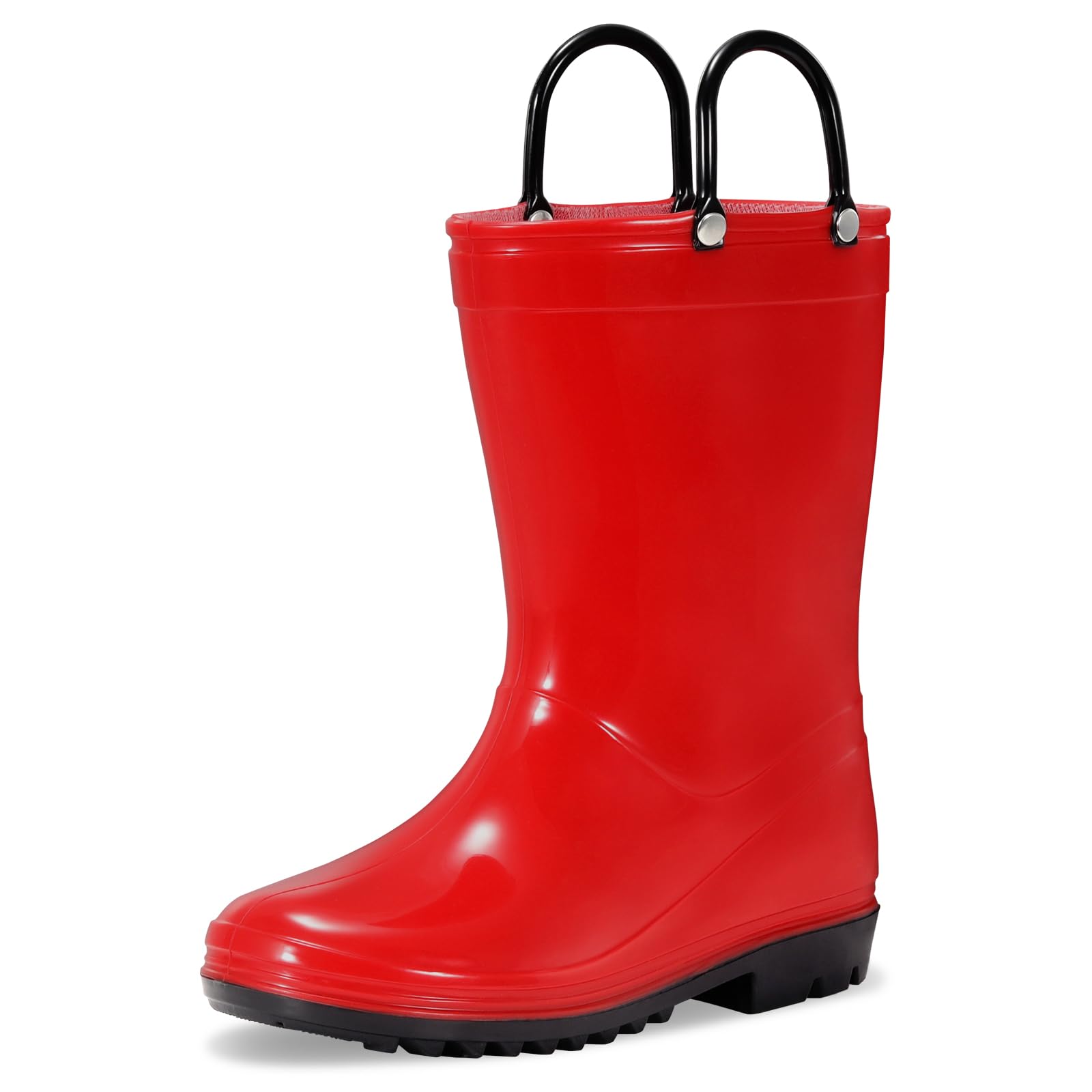 WILLPORT Toddler Rain Boots,Waterproof Kids Rain Boots with Easy-on Handles for Boys and Girls